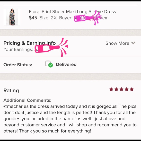 🎉HOST PICK🎉 Floral Sheer Long Sleeve Maxi Dress - Picture 5 of 6